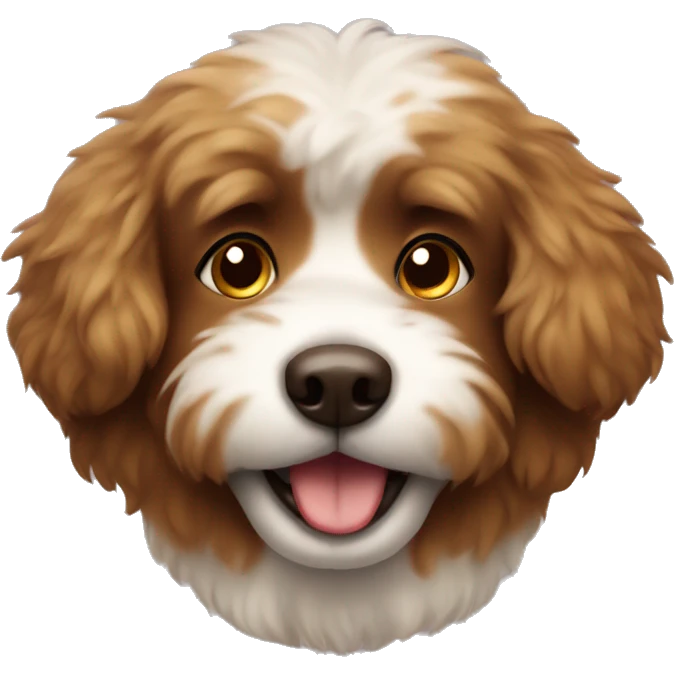 Cute fluffy brown dog emoji