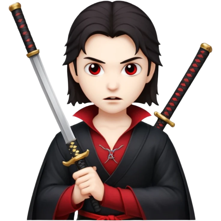 Vampire with katana. emoji