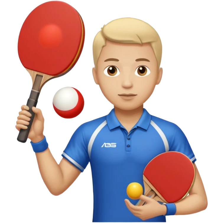 athlette with ping pong rocket emoji