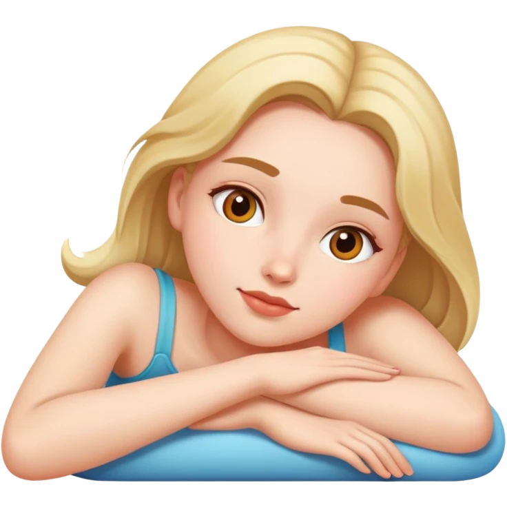 Girl laying down emoji