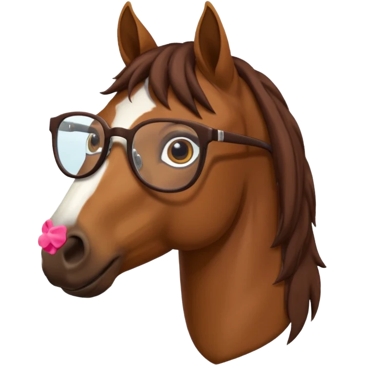 horse with glasses emoji