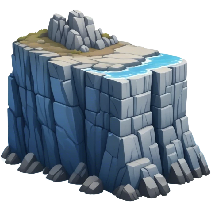 cliff above ocean emoji