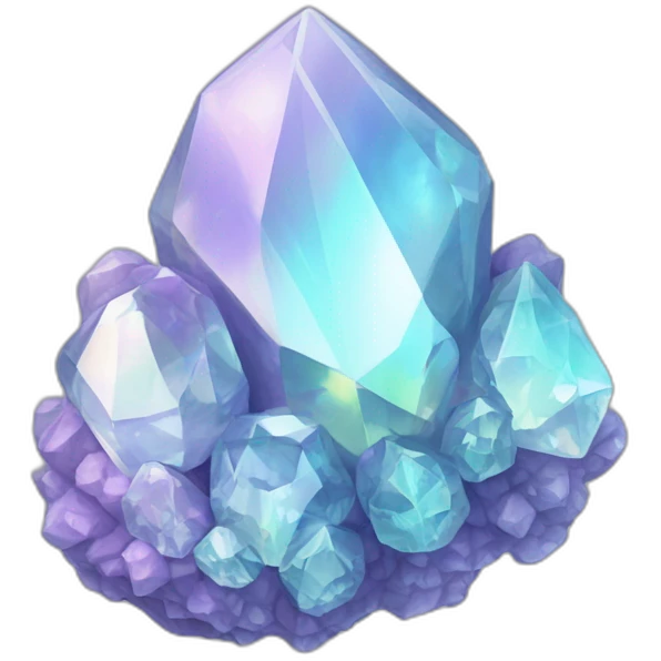 Iridescent crystal cluster emoji