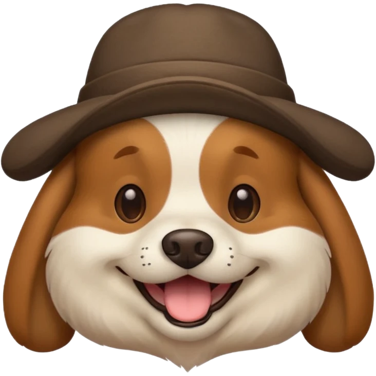 dog wearing a hat emoji