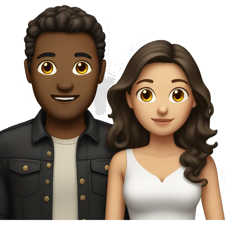 brunette couple emoji
