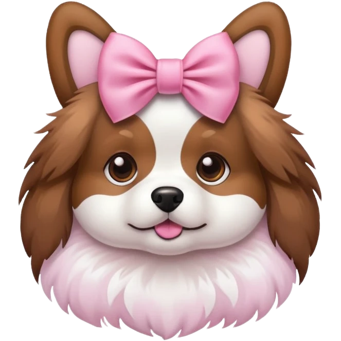 perro con moño rosita emoji