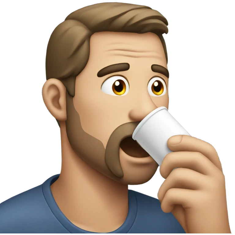 Men eating pill emoji