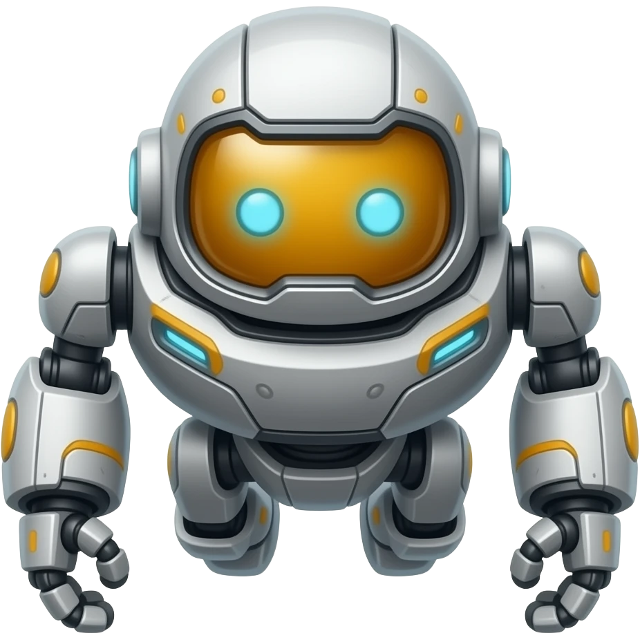 Scifi flying gunner robot emoji