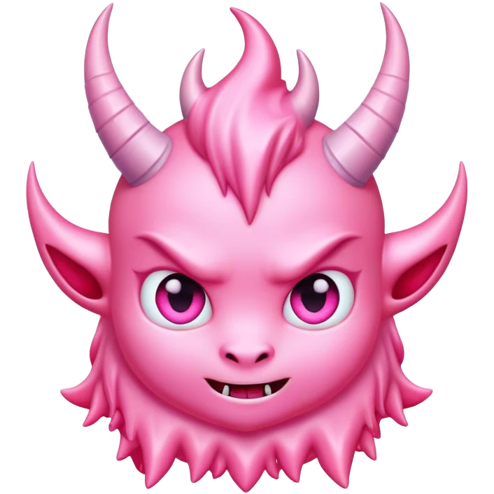 Cute frozen pink devil  emoji