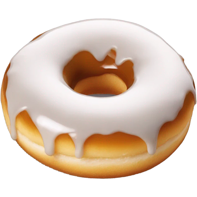 Caramel drizzle white donut emoji