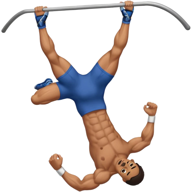latin guy doing a front lever emoji
