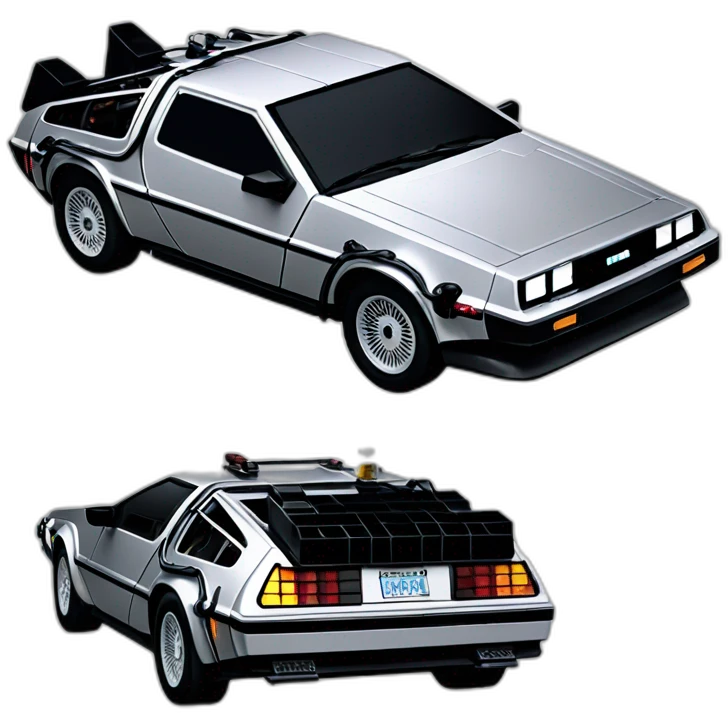 Delorean in back to the future emoji