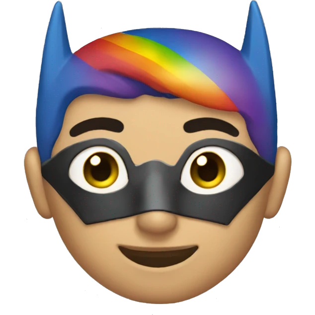 Gay Batman rainbow emoji