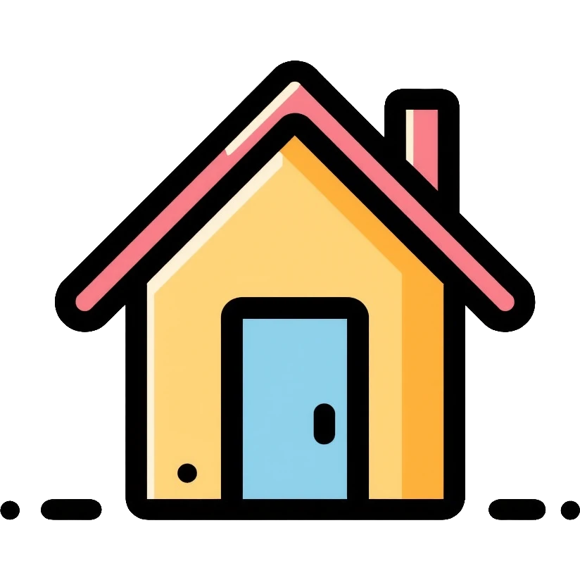 Home house with roof and door emoji