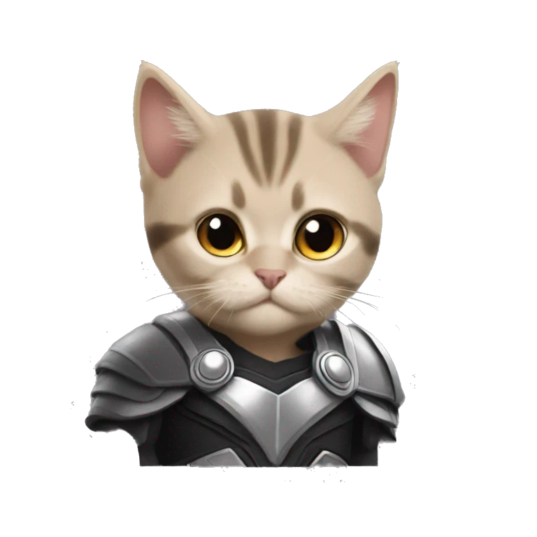 Thor as cat with hamer emoji