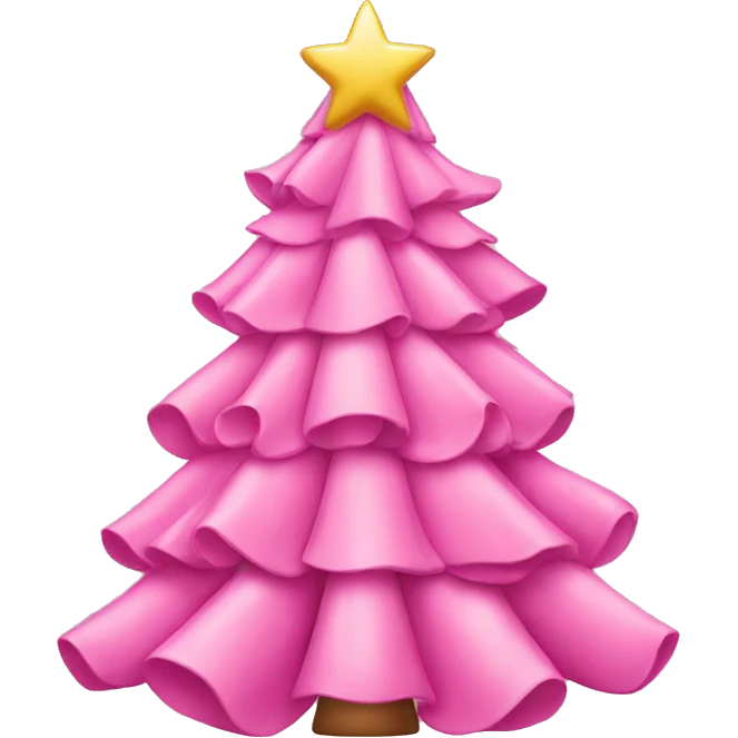 Pink Christmas tree with bows  emoji