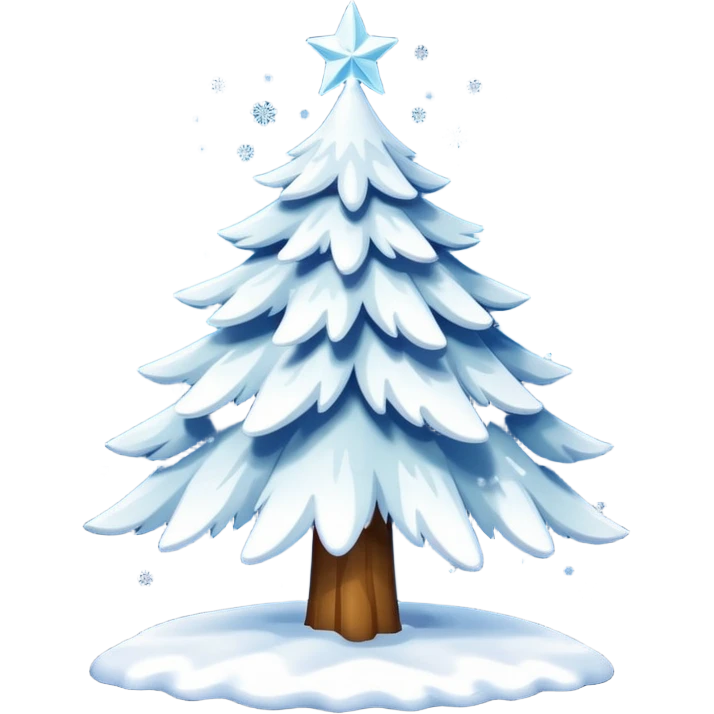Christmas tree in the shape of snow emoji