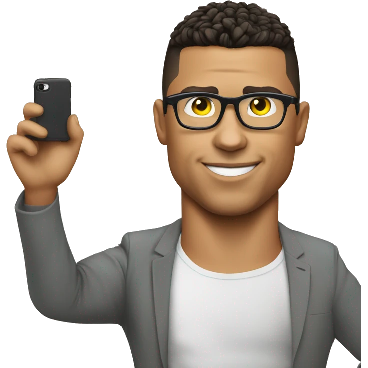 ronaldo qui a des lunettes emoji