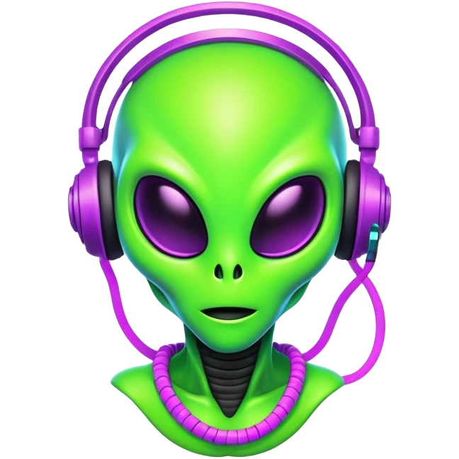 Alien raver emoji
