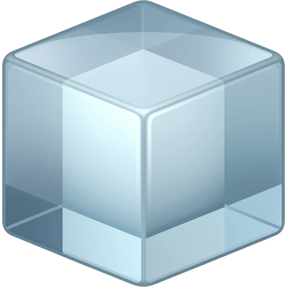 Glass cube emoji