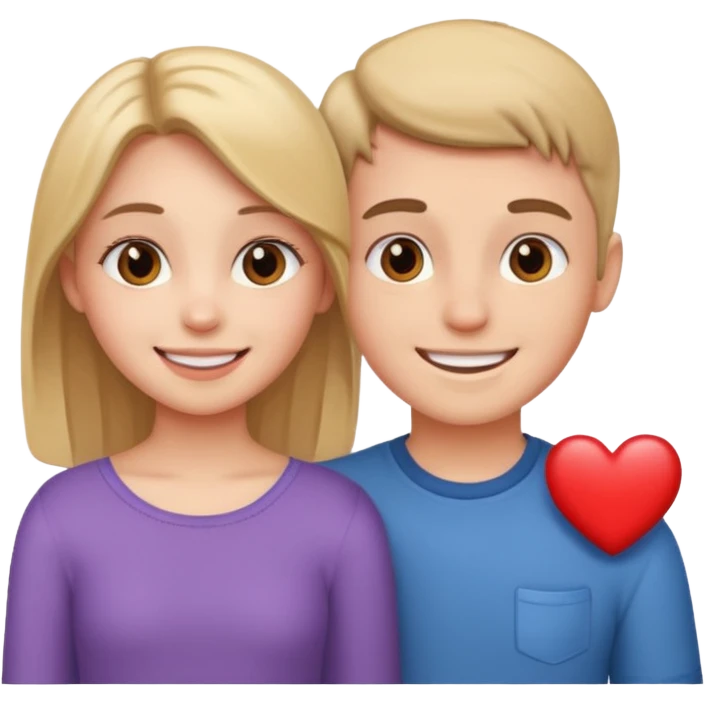 Ragazza e ragazzo innamorati  emoji