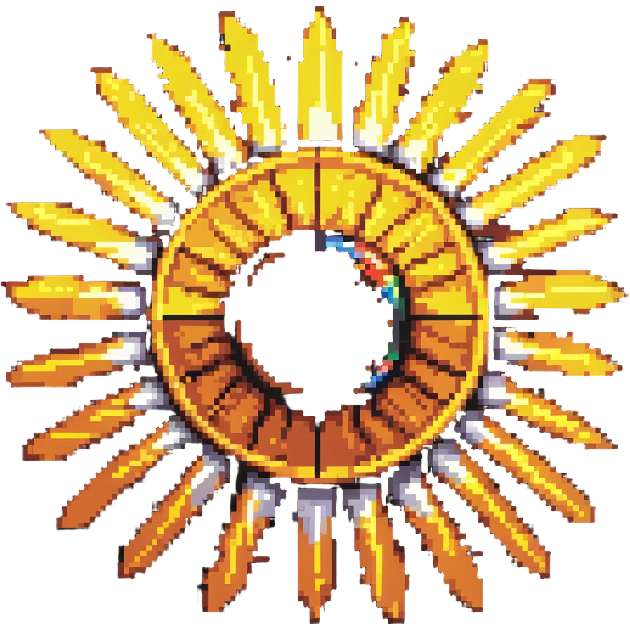 sun with radiating beams emoji