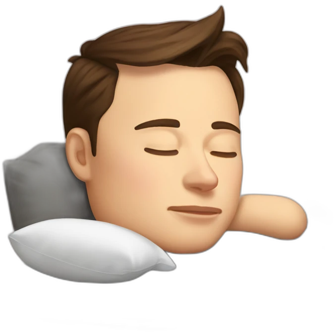 Elon Musk sleeping emoji