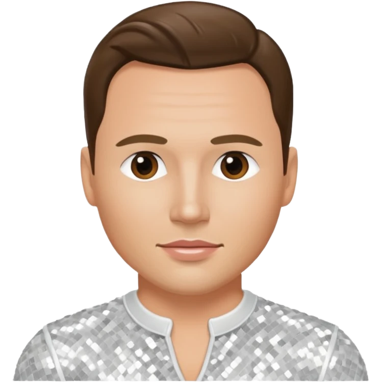 Drew Lachey from 98 Degrees with white sequin outfit emoji