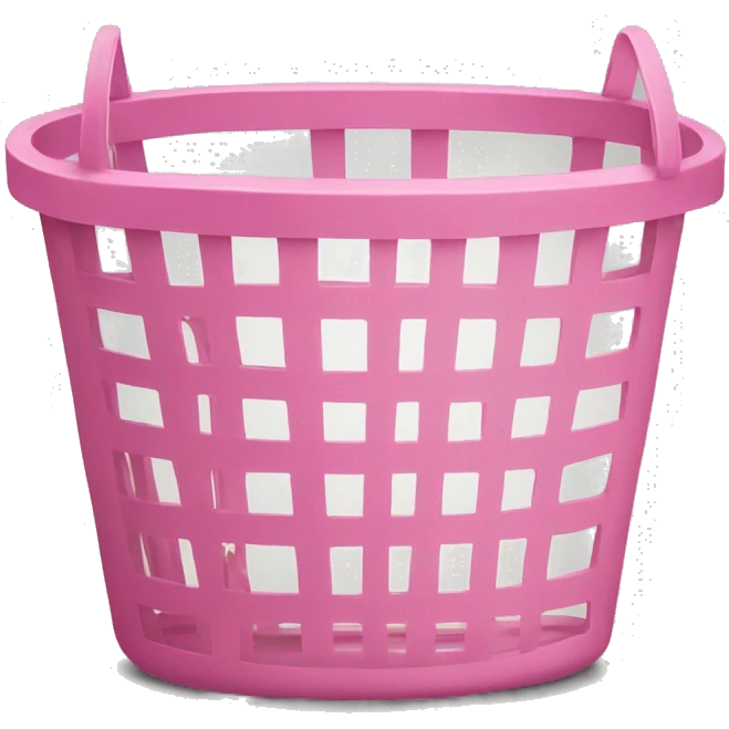 Pink laundry basket emoji
