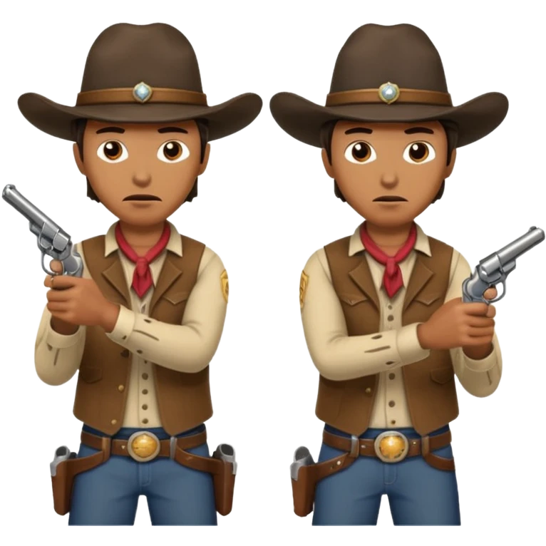 Cowboys in a shootout emoji