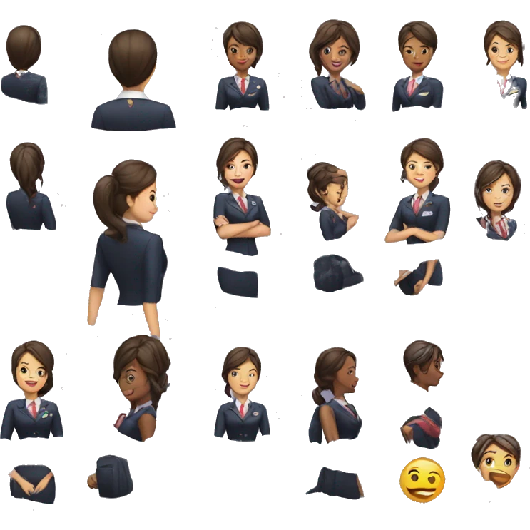 Flight attendants  emoji