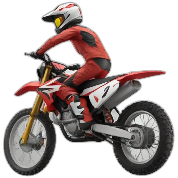 moto-cross-rouge emoji
