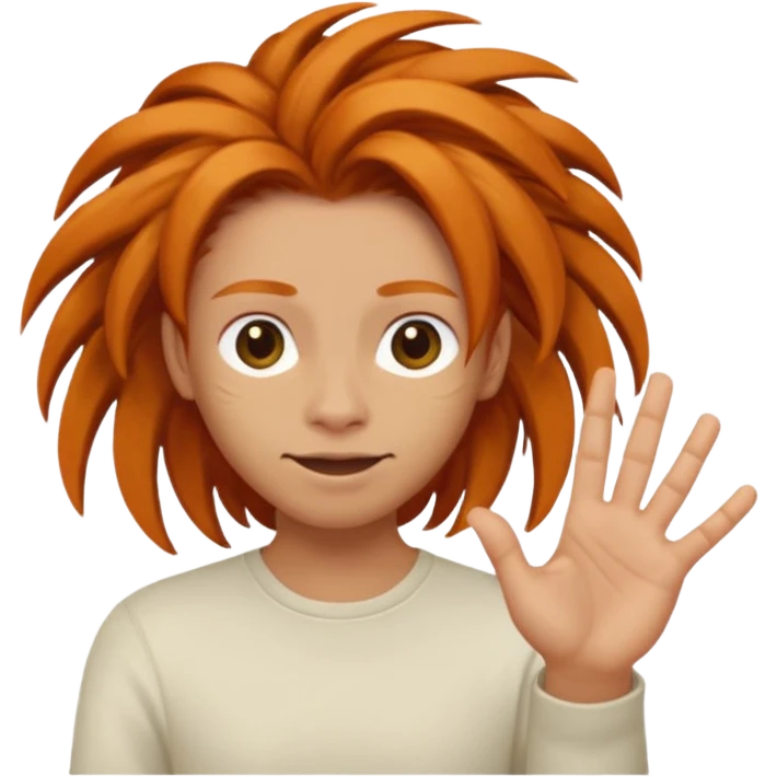 Ginger dread twirling around finger  emoji