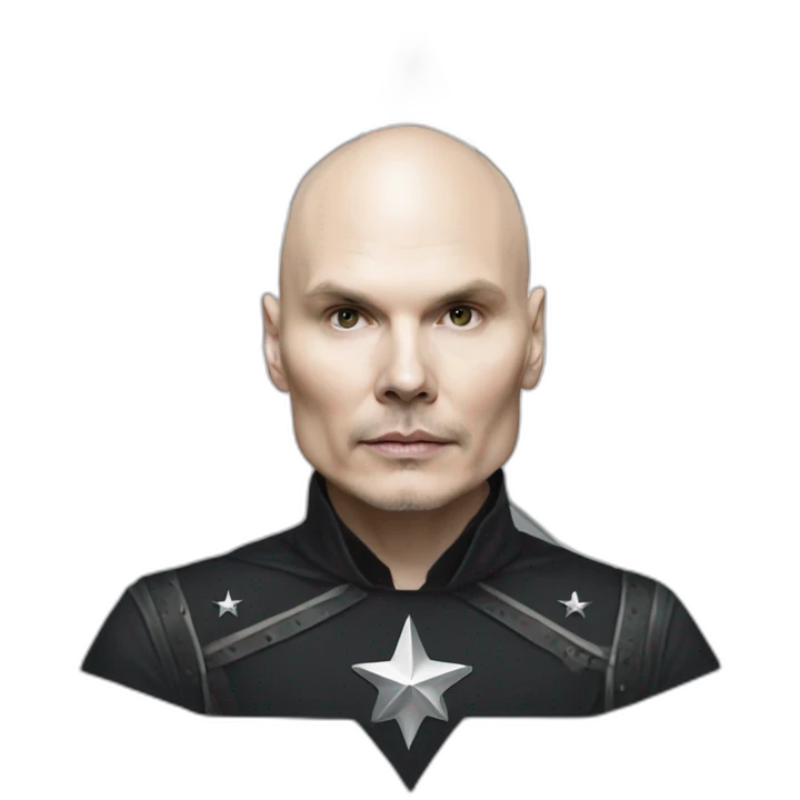 Billy corgan with a silver star on his t-shirt emoji