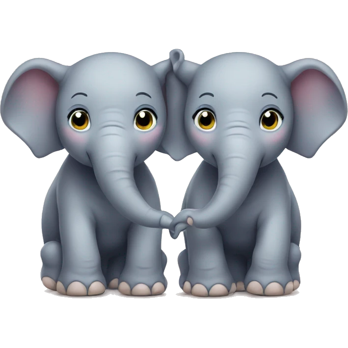 Cute elephant twins emoji