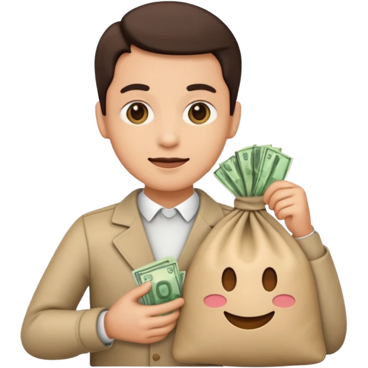 Ladrão com saco de dinheiro emoji  emoji