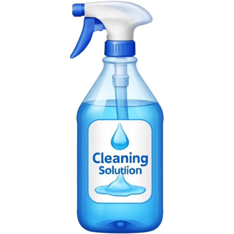 nettoyant avec ecriture emoji