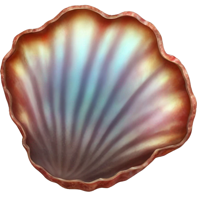red Abalone shell with holes emoji