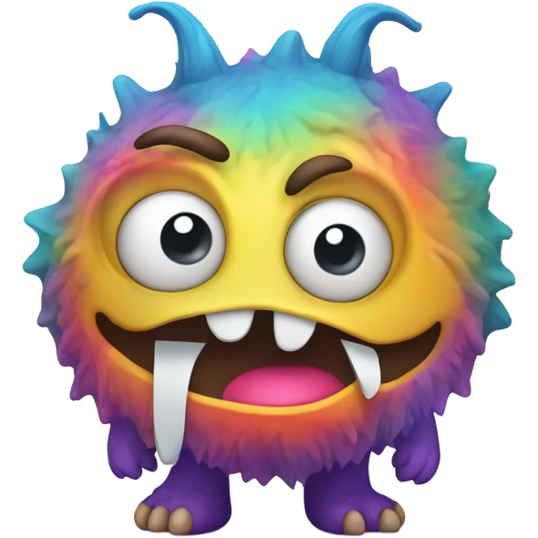 Worry monster eating paper emoji