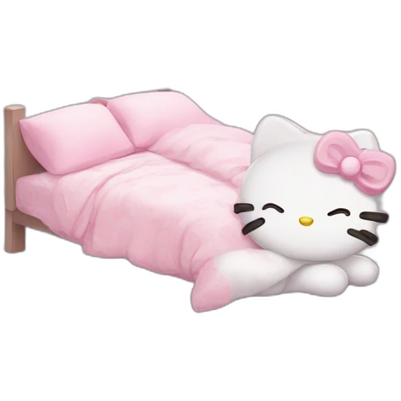 Hello kitty sleeps emoji