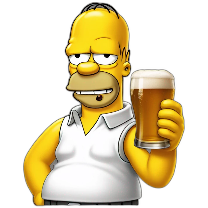 Homer simpson boit une bière emoji