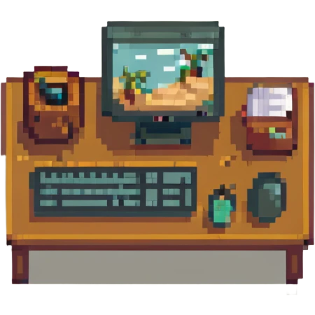 Sleepy desktop with computer zzz
 emoji