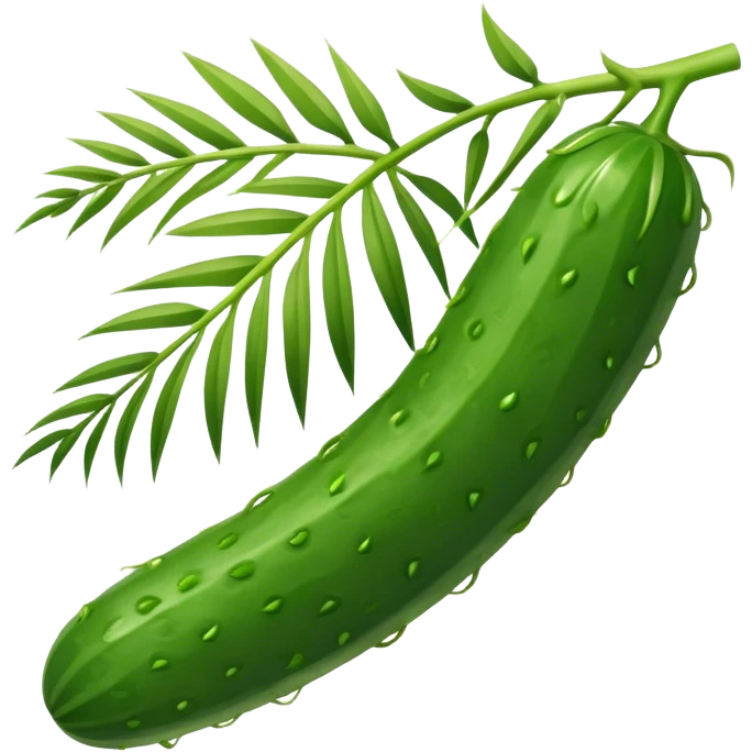cucumber on a palm branch emoji