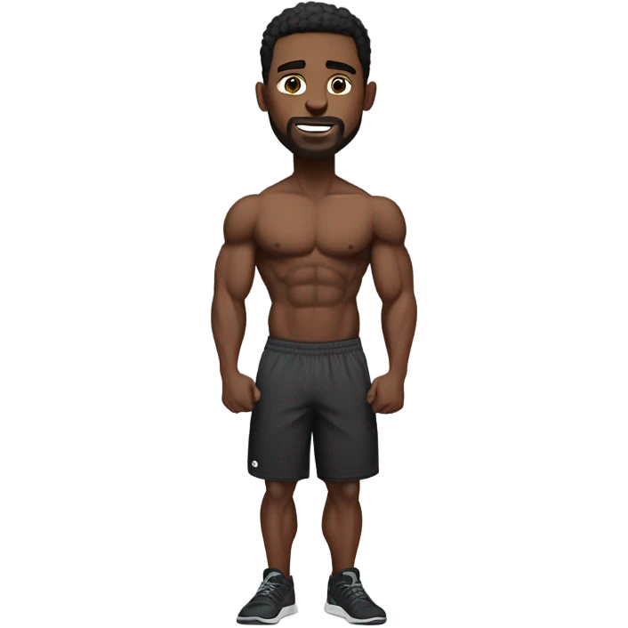 black male fitness trainer emoji