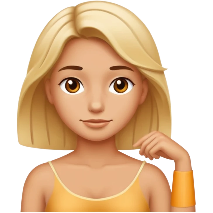Tan lines on shoulder emoji