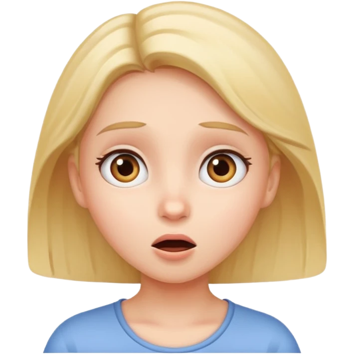 Girl amazed at what she sees emoji
