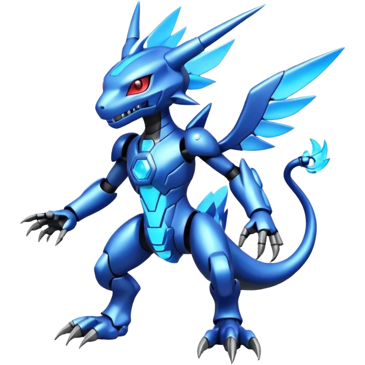Modern Cyber Lombax-Digimon-Fakémon-creature, full body emoji