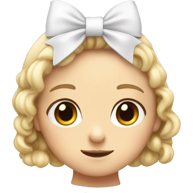 Cute white bow emoji