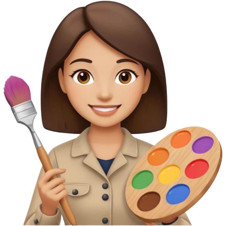 Woman with palette & brush emoji