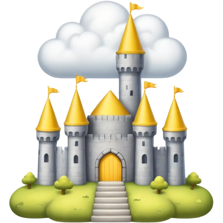 cloud yellow castle emoji
